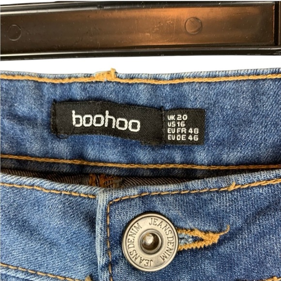 Boohoo NWT Blue Mid-Rise Skinny Jeans size 16 - Picture 5 of 8